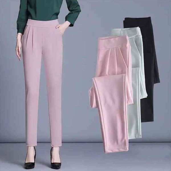 women spring summer plus size casual trousers elastic waist pencil pants ankle length harem pants female work suit pant h636, Black;white
women spring summer plus size casual trousers elastic waist pencil pants ankle length harem pants female work suit pant h636, Black;white