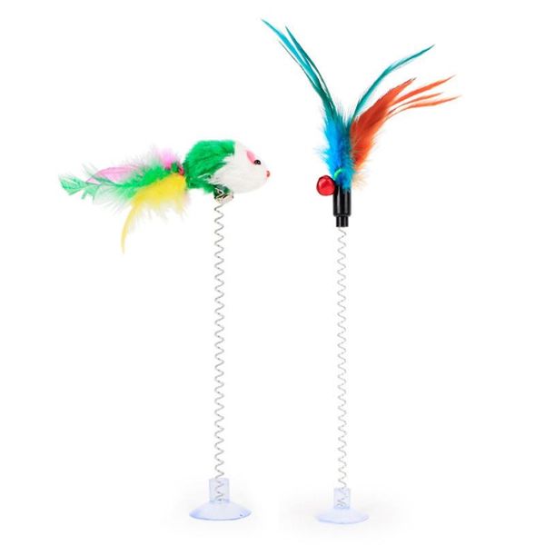 interactive cat toy suction spring fake feather mouse wand teaser pet supplies products random color toys
interactive cat toy suction spring fake feather mouse wand teaser pet supplies products random color toys