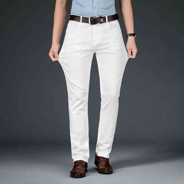 men's jeans autumn white straight classic style fashion business cotton elasticity denim trousers male brand pants qh64, Blue
men's jeans autumn white straight classic style fashion business cotton elasticity denim trousers male brand pants qh64, Blue