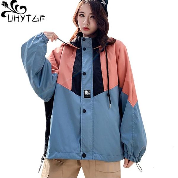 women's jackets uhytgf oversized jacket womens fashion hooded retro spring autumn coat female korean short tooling thin outerwear tide, Black;brown
women's jackets uhytgf oversized jacket womens fashion hooded retro spring autumn coat female korean short tooling thin outerwear tide, Black;brown