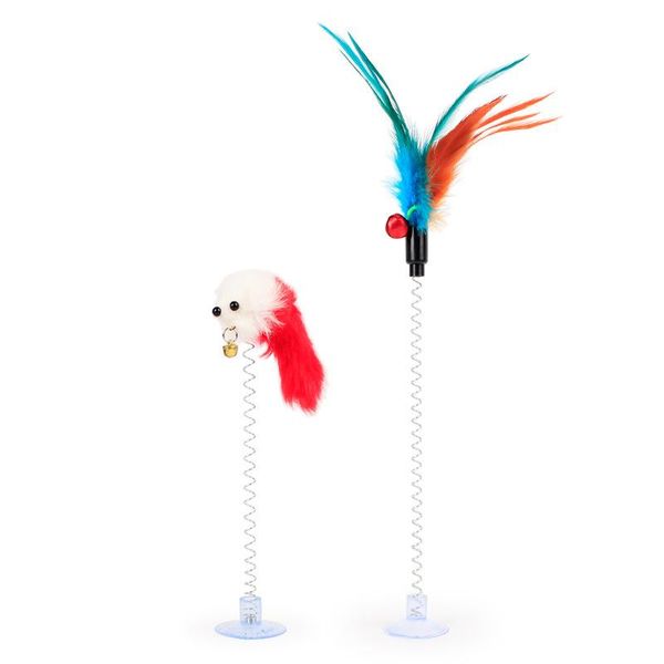 spring pet toy elastic with bell color mouse and feather bottom sucker cat product accessories decoration toys
spring pet toy elastic with bell color mouse and feather bottom sucker cat product accessories decoration toys