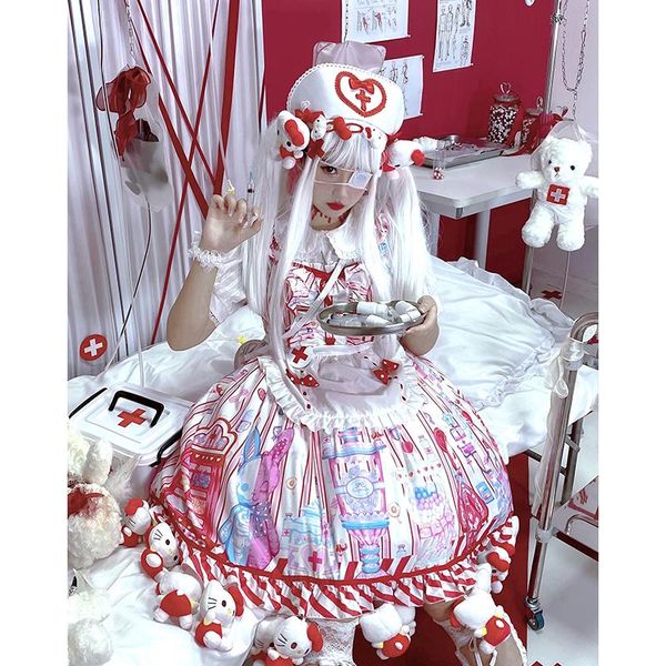 casual dresses original lolita harajuku print blue pink dress girl fashion temperament kawaii sweet, Black;gray
casual dresses original lolita harajuku print blue pink dress girl fashion temperament kawaii sweet, Black;gray
