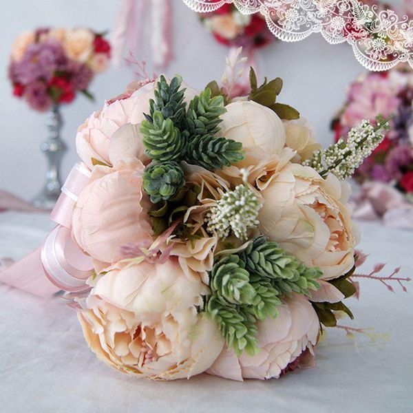 wedding flowers european vintage bridal bouquet artificial dusty peony fake succulent plant lace ribbon bridesmaid party decor
wedding flowers european vintage bridal bouquet artificial dusty peony fake succulent plant lace ribbon bridesmaid party decor