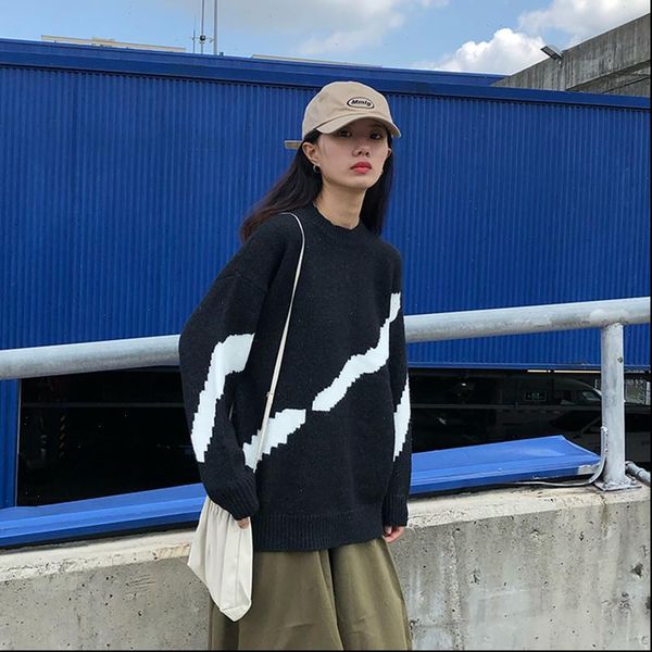 autumn womens sweaters and winter korean style black white patchwork thick warm knitted pullovers f1395, White;black
autumn womens sweaters and winter korean style black white patchwork thick warm knitted pullovers f1395, White;black