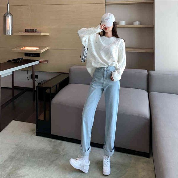 women spirng summer jeans denim pants fashion high waisted straight trousers u7cn, Blue
women spirng summer jeans denim pants fashion high waisted straight trousers u7cn, Blue