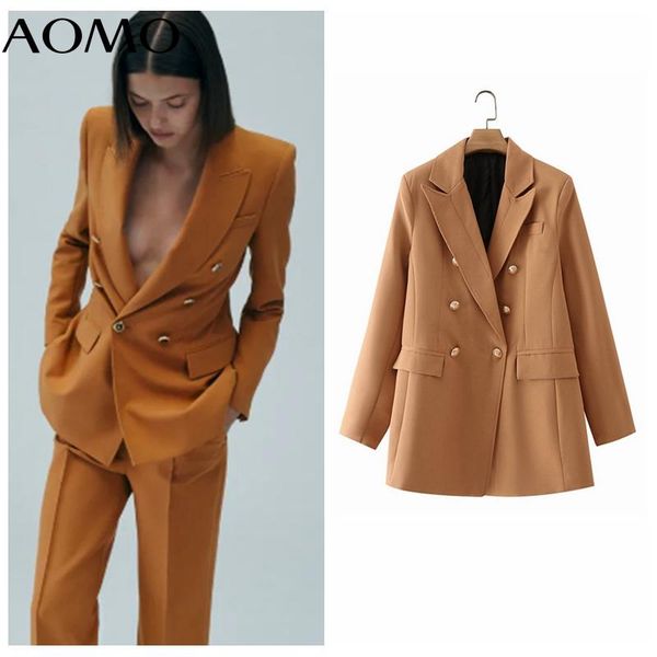 women's suits & blazers aomo women 2021 fashion solid khaki blazer coat vintage double breasted work wear formal da104a, White;black
women's suits & blazers aomo women 2021 fashion solid khaki blazer coat vintage double breasted work wear formal da104a, White;black