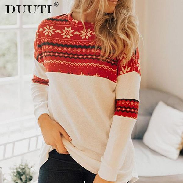 women's sweaters lady christmas sweater snowflake print contrast long sleeves 2021 fashion casual pullover clothing autumn d30, White;black
women's sweaters lady christmas sweater snowflake print contrast long sleeves 2021 fashion casual pullover clothing autumn d30, White;black