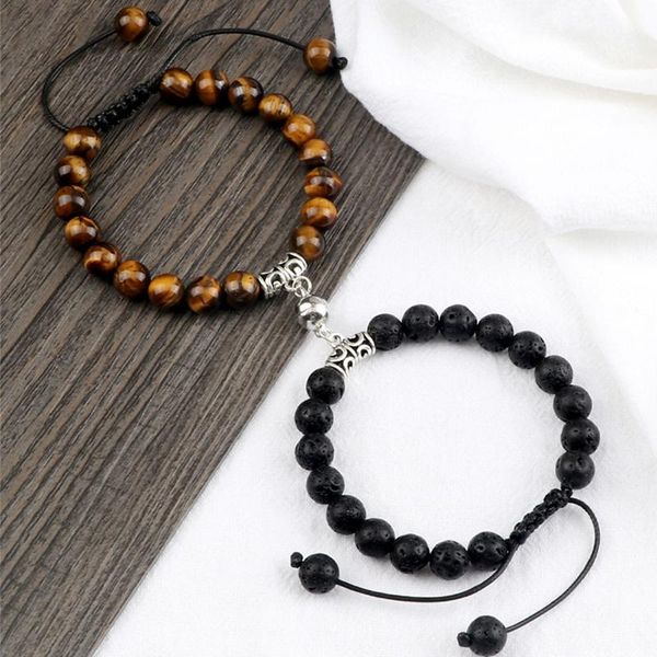 beaded, strands fashion 2pcs/set distance beads bracelets for lovers round magnet natural stone braided bracelet men couple jewelry gift ban, Black
beaded, strands fashion 2pcs/set distance beads bracelets for lovers round magnet natural stone braided bracelet men couple jewelry gift ban, Black