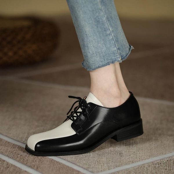 dress shoes mixed colors for women 2021 elegant working chunky heels woman fashion genuine leather basic, Black
dress shoes mixed colors for women 2021 elegant working chunky heels woman fashion genuine leather basic, Black
