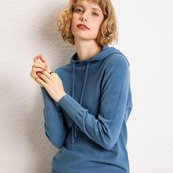 brand spring autumn wool womens sweater hooded pullovers knitted hoodie solid color knitwear female outerwear jumpers, White;black
brand spring autumn wool womens sweater hooded pullovers knitted hoodie solid color knitwear female outerwear jumpers, White;black