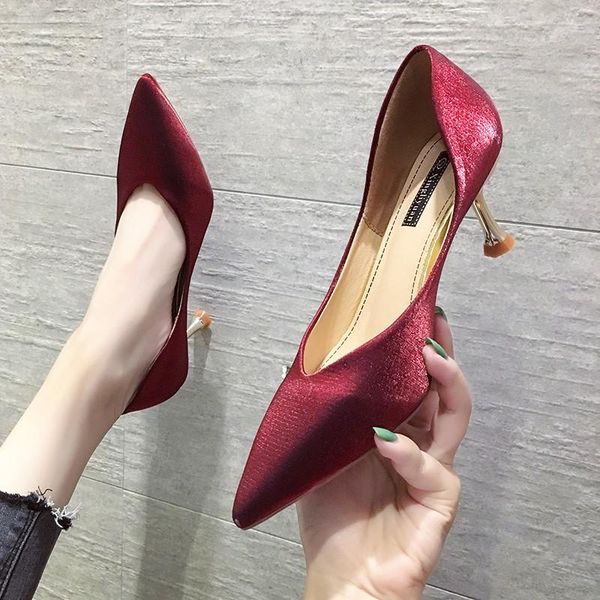 dress shoes velvet thin high heels ladies pumps women woman plus size pointed toe shallow wedding elegant office, Black
dress shoes velvet thin high heels ladies pumps women woman plus size pointed toe shallow wedding elegant office, Black