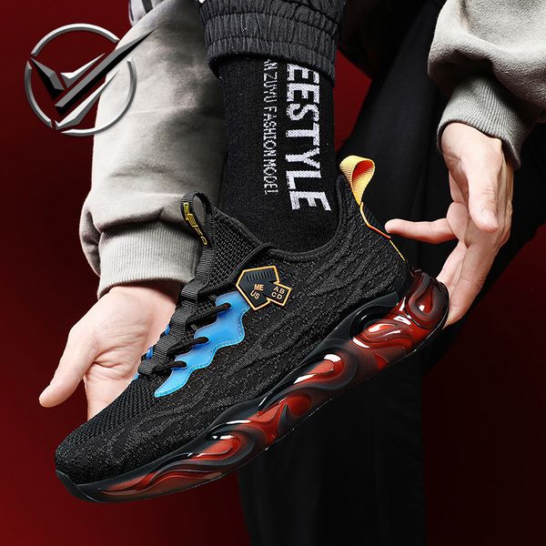 2021 summer new men's personalized popcorn leisure running breathable flying mesh sports shoes, Black
2021 summer new men's personalized popcorn leisure running breathable flying mesh sports shoes, Black