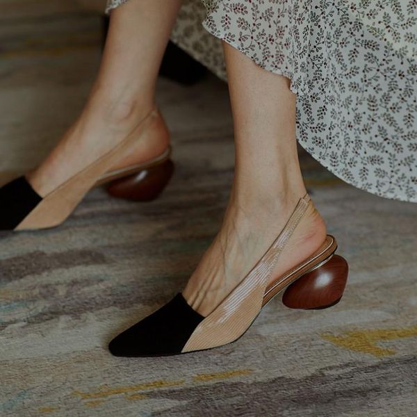 dress shoes kmeioo summer female slingback pumps retro back strap high heels pointed toe strange style sheepskin sandals, Black
dress shoes kmeioo summer female slingback pumps retro back strap high heels pointed toe strange style sheepskin sandals, Black