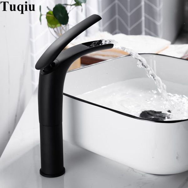 bathroom sink faucets basin black baking solid brass unique design mixer tap & cold waterfall ylg4
bathroom sink faucets basin black baking solid brass unique design mixer tap & cold waterfall ylg4