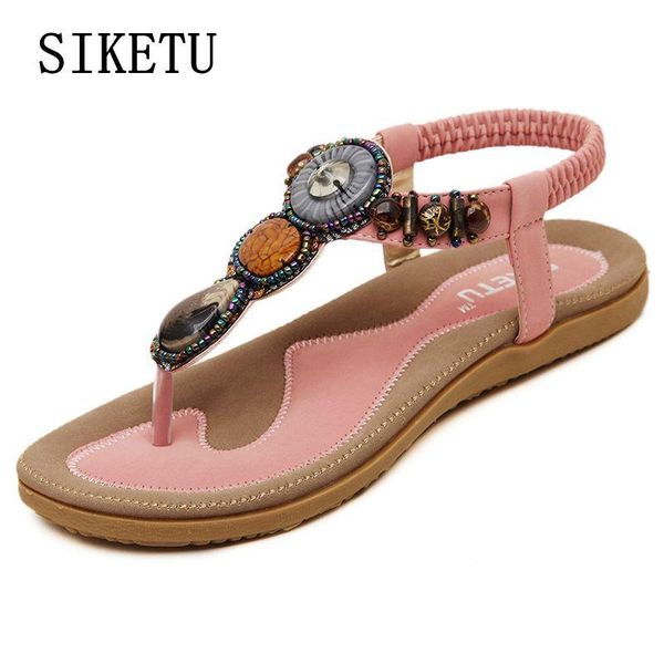 summer fashion women soft sandals beaded casual comfortable flat bohemia large size beach, Black
summer fashion women soft sandals beaded casual comfortable flat bohemia large size beach, Black