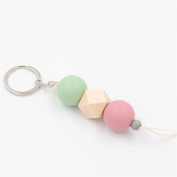 10pcnew multicolor geometric wood beads keychain for bag round wooden beads keyrings gifts, Silver
10pcnew multicolor geometric wood beads keychain for bag round wooden beads keyrings gifts, Silver