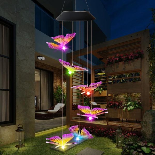 decorative objects & figurines 6led solar power butterfly wind chime lamp changeable light ip65 waterproof for home outdoor garden yard deco
decorative objects & figurines 6led solar power butterfly wind chime lamp changeable light ip65 waterproof for home outdoor garden yard deco