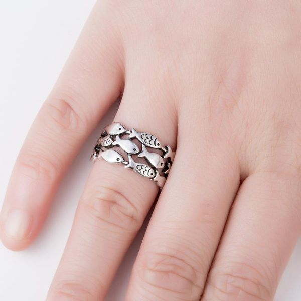 cluster rings three-layer fish ring for ladies with 925 silver plated opening adjustable personality fashion jewelry interesting gift, Golden;silver
cluster rings three-layer fish ring for ladies with 925 silver plated opening adjustable personality fashion jewelry interesting gift, Golden;silver