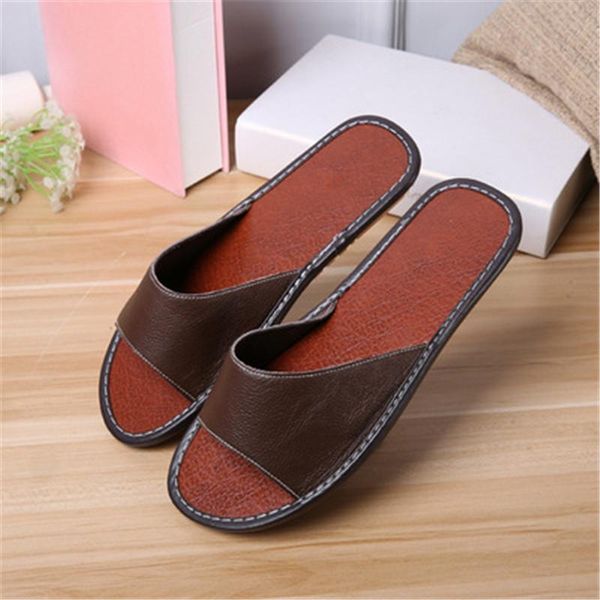 pring and summer genuine leather slippers shoes women men home a444 cow non-slip floor indoor slides rubber, Black
pring and summer genuine leather slippers shoes women men home a444 cow non-slip floor indoor slides rubber, Black