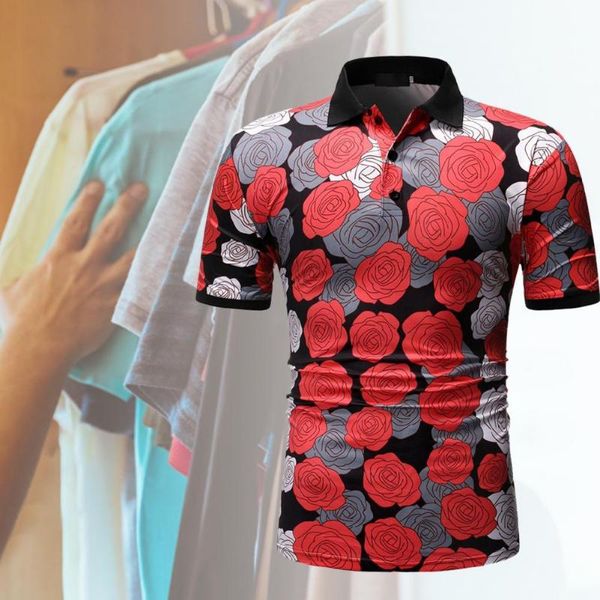 men's polos summer shirt cotton printed short sleeve slim business casual fit for daily life, White;black
men's polos summer shirt cotton printed short sleeve slim business casual fit for daily life, White;black