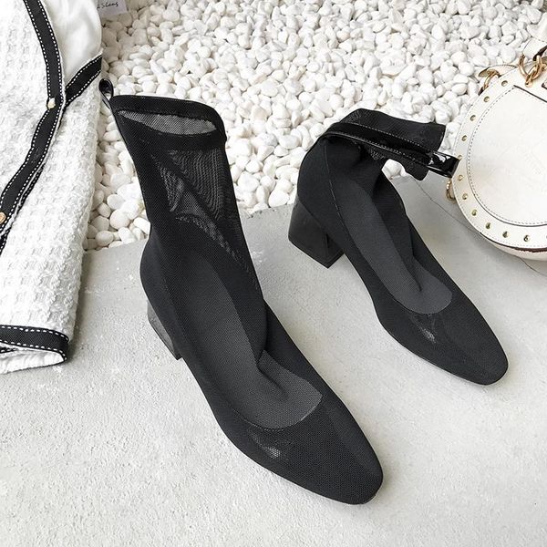 boots 2021 summer mesh women high heels breathable thick heel sandals fashion pointed toe shoes female socks footwear, Black
boots 2021 summer mesh women high heels breathable thick heel sandals fashion pointed toe shoes female socks footwear, Black