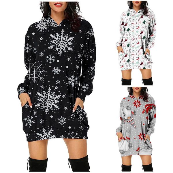 casual dresses autumn christmas print dress women bag hip pocket long sleeves hooded hoodie pullovers oversized 40#, Black;gray
casual dresses autumn christmas print dress women bag hip pocket long sleeves hooded hoodie pullovers oversized 40#, Black;gray