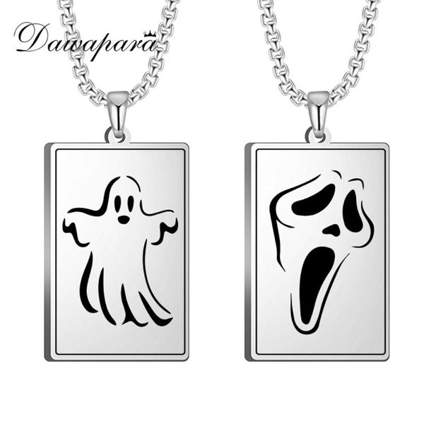 dawapara neo-gothic death pendant necklaces halloween howling ghost stainless steel jewelry, Silver
dawapara neo-gothic death pendant necklaces halloween howling ghost stainless steel jewelry, Silver