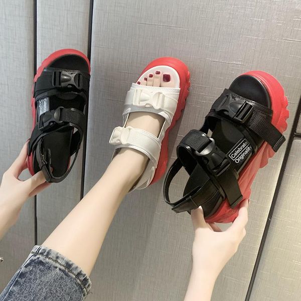 dress shoes 2021 female sports casual sandals outdoor roman style korean student flat high heels fish mouth waterproof platform, Black
dress shoes 2021 female sports casual sandals outdoor roman style korean student flat high heels fish mouth waterproof platform, Black