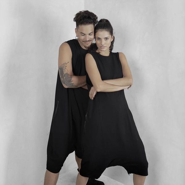 fashion summer jumpsuit sleeveless loose women pants black romper solid color round neck low crotch oversized rave outfit
fashion summer jumpsuit sleeveless loose women pants black romper solid color round neck low crotch oversized rave outfit