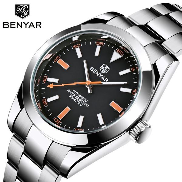 men's watches automatic mechanical watch men business waterproof for reloj hombre wristwatches, Slivery;brown
men's watches automatic mechanical watch men business waterproof for reloj hombre wristwatches, Slivery;brown