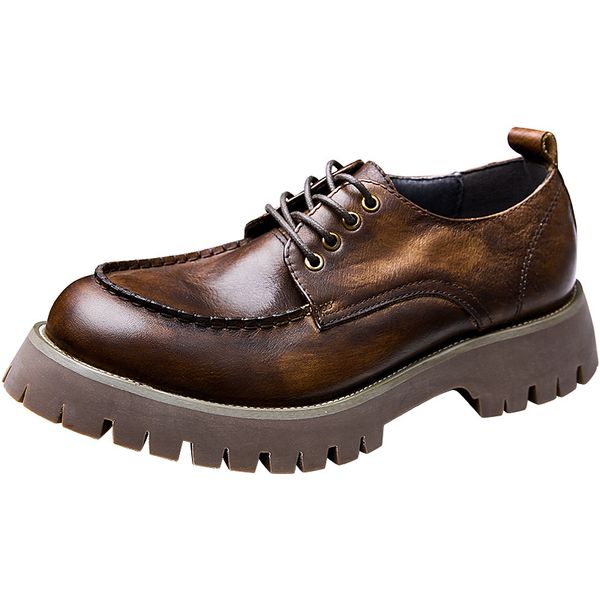 brand designer men shoes genuine leather casual work boots retro men outdoor platform sneakers zapatos hombre, Black
brand designer men shoes genuine leather casual work boots retro men outdoor platform sneakers zapatos hombre, Black