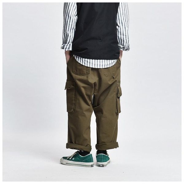 men's pants multi pocket cargo men baggy elastic waist work mens safari style solid color casual wide leg trousers, Black
men's pants multi pocket cargo men baggy elastic waist work mens safari style solid color casual wide leg trousers, Black