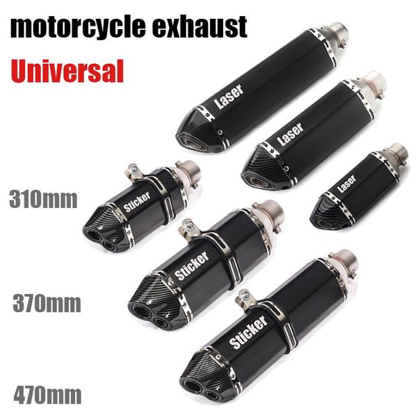 310mm 370mm 470mm long 38-51mm motorcycle exhaust muffler pipe moto universel for nmax cb400 er6n gy6 atv dirt bike scooter system
310mm 370mm 470mm long 38-51mm motorcycle exhaust muffler pipe moto universel for nmax cb400 er6n gy6 atv dirt bike scooter system