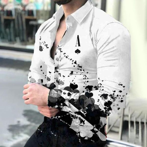men's casual shirts autumn eye-catching spring shirt single-breasted print great leisure male, White;black
men's casual shirts autumn eye-catching spring shirt single-breasted print great leisure male, White;black