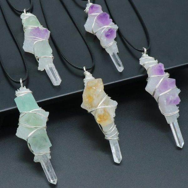 chains 45cm natural stone fluorite citrines amethysts wax line necklace pendant for jewelry making women gifts size 76mm, Silver
chains 45cm natural stone fluorite citrines amethysts wax line necklace pendant for jewelry making women gifts size 76mm, Silver