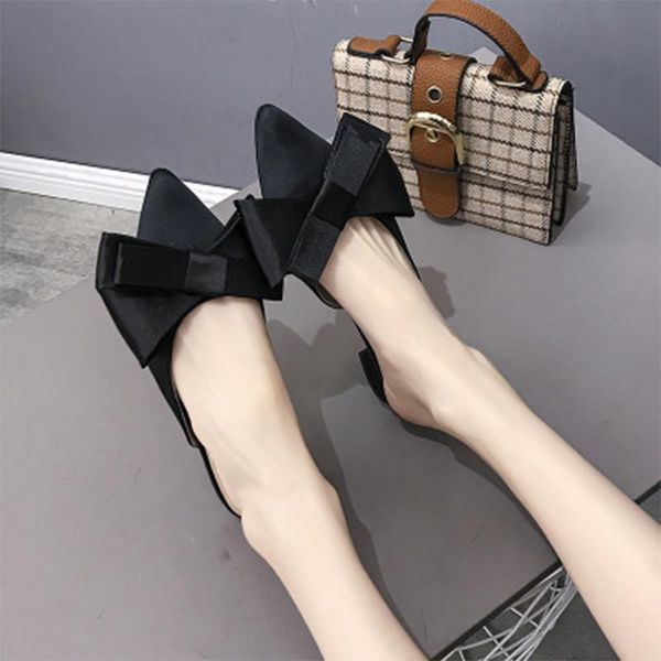slippers women bowties women's low heels slides female pointed toe shoes ladies slip on woman fashion solid footwear 2021, Black
slippers women bowties women's low heels slides female pointed toe shoes ladies slip on woman fashion solid footwear 2021, Black