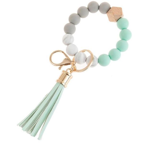 wooden tassel bead string bracelet keychain food grade silicone beads bracelets women key ring jw127, Silver
wooden tassel bead string bracelet keychain food grade silicone beads bracelets women key ring jw127, Silver