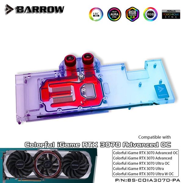 fans & coolings barrow gpu cooler for colorful igame rtx 3070 advanced or ultra oc video card water block, m/b rgb sync, bs-coia3070-pa
fans & coolings barrow gpu cooler for colorful igame rtx 3070 advanced or ultra oc video card water block, m/b rgb sync, bs-coia3070-pa
