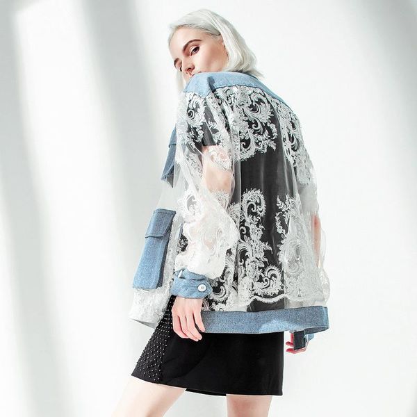 women's jackets 2021 fashion lace crochet flower long sleeve jacket cool women denim coat chaqueta mujer, Black;brown
women's jackets 2021 fashion lace crochet flower long sleeve jacket cool women denim coat chaqueta mujer, Black;brown