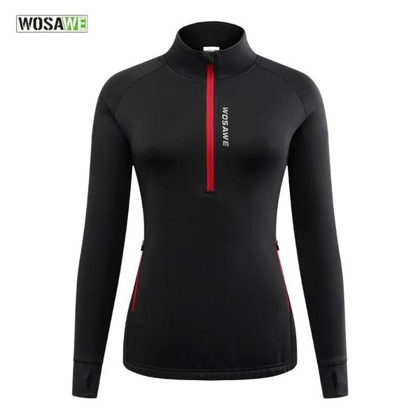 racing jackets wosawe women's winter warm fleece cycling jacket ladies riding outdoor sports half zip windproof bicycle biker long jers, Black;red
racing jackets wosawe women's winter warm fleece cycling jacket ladies riding outdoor sports half zip windproof bicycle biker long jers, Black;red