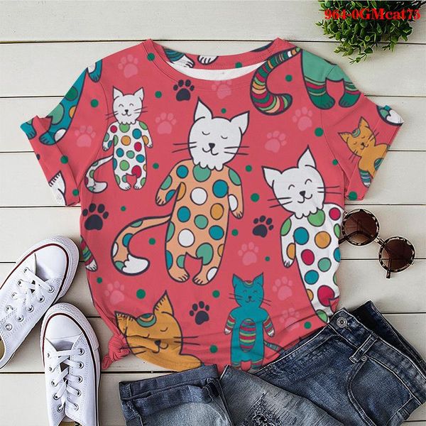 women's t-shirt 2021 summer 3d kawaii cat funny print tshirts short sleeve t-shirts harajuku tee cute little, White
women's t-shirt 2021 summer 3d kawaii cat funny print tshirts short sleeve t-shirts harajuku tee cute little, White