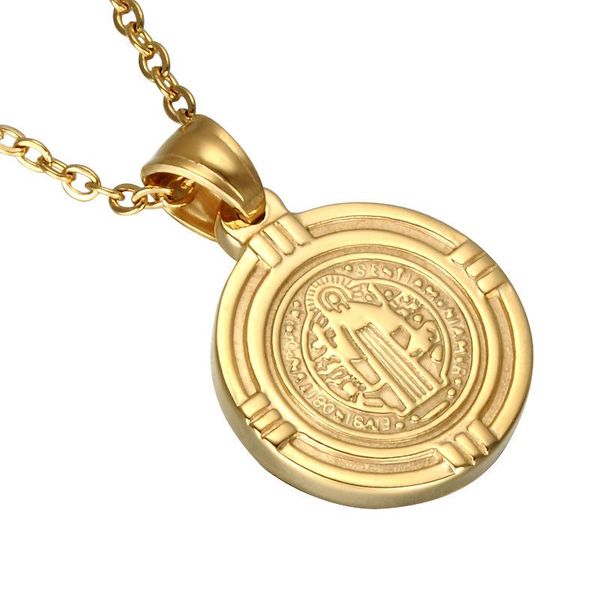 pendant necklaces 2 color stainless steel catholic priest st. benedict necklace with o-chain christian jewelry gift for men women, Silver
pendant necklaces 2 color stainless steel catholic priest st. benedict necklace with o-chain christian jewelry gift for men women, Silver