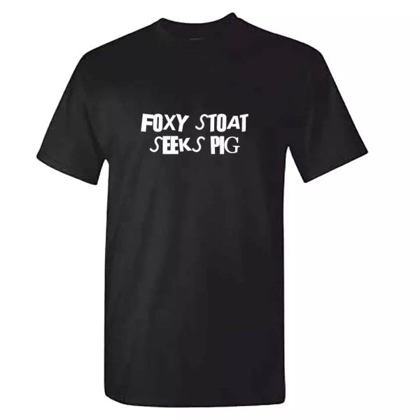 foxy stoat seeks pig tshirt - bottom t shirt - rik mayall tv series gift, White;black
foxy stoat seeks pig tshirt - bottom t shirt - rik mayall tv series gift, White;black