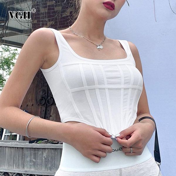 vgh short women vest square collar crop slim irregular hem tank for female clothing summer fashion new tide 210421, White
vgh short women vest square collar crop slim irregular hem tank for female clothing summer fashion new tide 210421, White