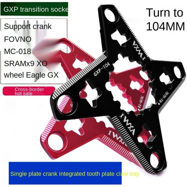 bike heels & chainwheels vxm transition socket gxp to bcd104 single plate crank integrated tooth claw tray adapter converter
bike heels & chainwheels vxm transition socket gxp to bcd104 single plate crank integrated tooth claw tray adapter converter