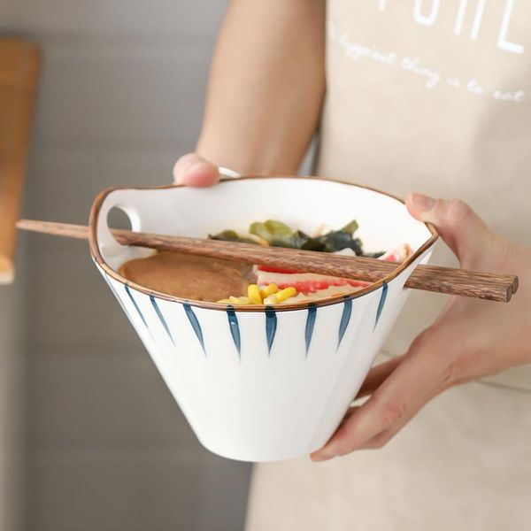 bowls ceramic handpainted japanese style noodle bowl, double ear chopsticks, rice salad soup household ramen bowl
bowls ceramic handpainted japanese style noodle bowl, double ear chopsticks, rice salad soup household ramen bowl