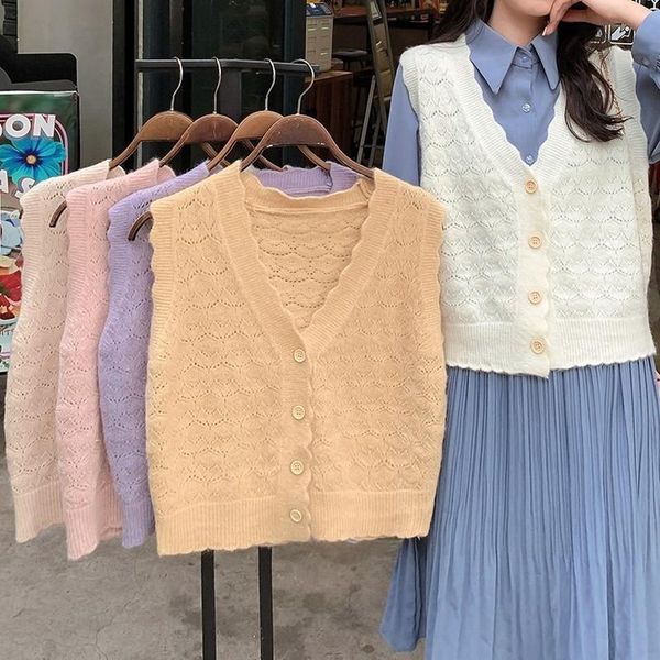 women's knits & tees short v-neck sleeveless solid color vest spring and autumn all-match foreign-style sweater cardigan knitted women, White
women's knits & tees short v-neck sleeveless solid color vest spring and autumn all-match foreign-style sweater cardigan knitted women, White