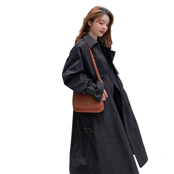 women's trench coats spring autumn coat woman black/khaki female casual loose windbreakers womens long simple slim overcoat belt outwea, Tan;black
women's trench coats spring autumn coat woman black/khaki female casual loose windbreakers womens long simple slim overcoat belt outwea, Tan;black