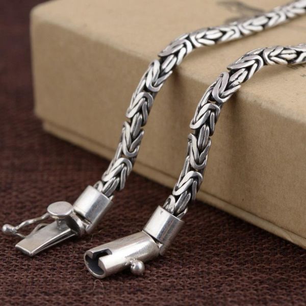 real solid s925 pure silver necklace for man thai antique craftsmanship simple braided style chains
real solid s925 pure silver necklace for man thai antique craftsmanship simple braided style chains