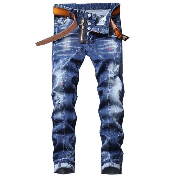 men's jeans european italy blue men brand pants slim patchwork moto & biker black hole for
men's jeans european italy blue men brand pants slim patchwork moto & biker black hole for